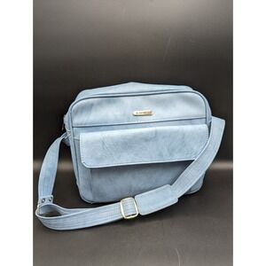 VTG Samsonite Light Blue Carry On Bag Cordoba Travel Luggage Overnight 12X14X6